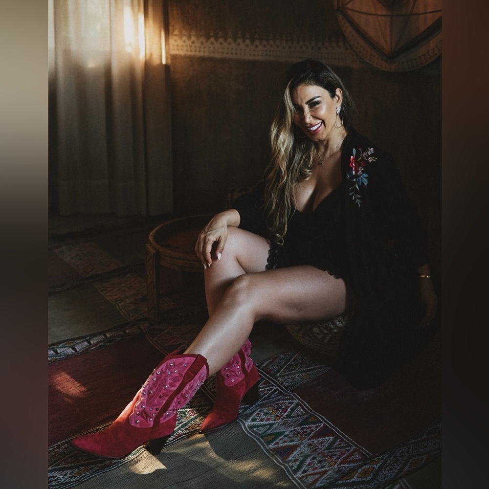 Pink Isabel Marant Western Boots